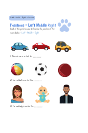 Left or right positions worksheet