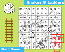 Make & Play Snakes n Ladders Game - Place Value & Counting - 2