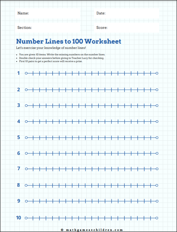 Number Worksheets For Preschool
