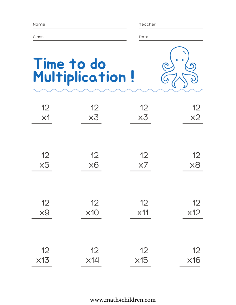 multiplication games 12 times tables
