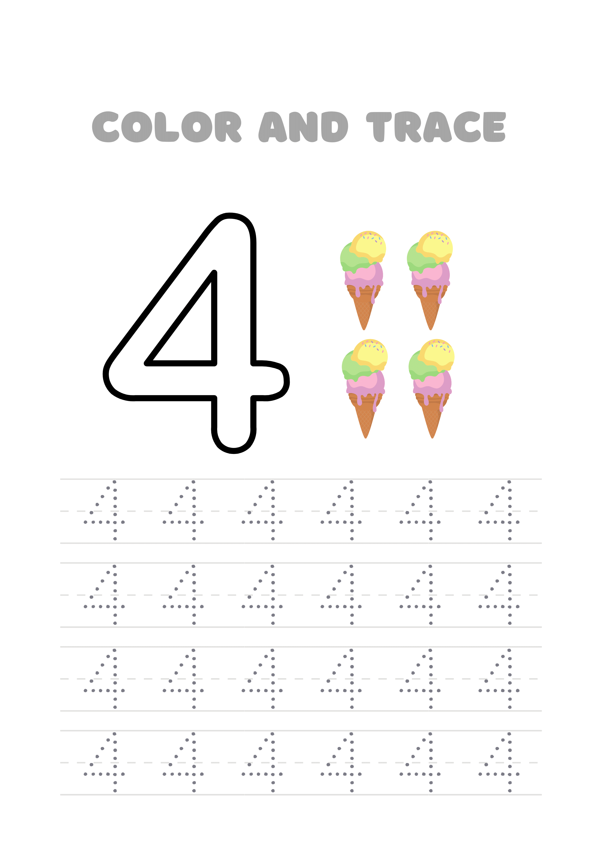 number-4-tracing